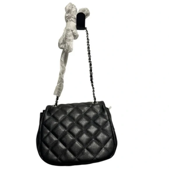 NWT Christian Lacroix Quilted Black Shoulder Bag